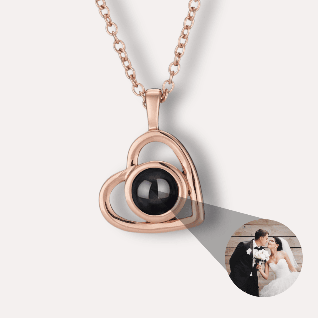 Kişiselleştirilmiş Kalp Fotoğraf Kolyesi